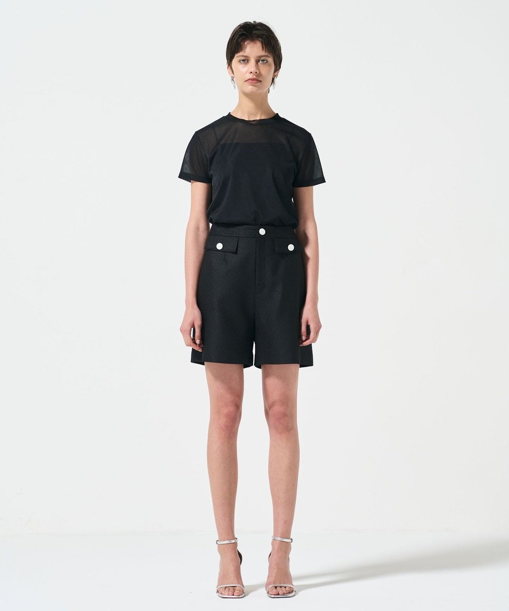 GRACE CONTINENTAL リネンタッチハーフパンツ