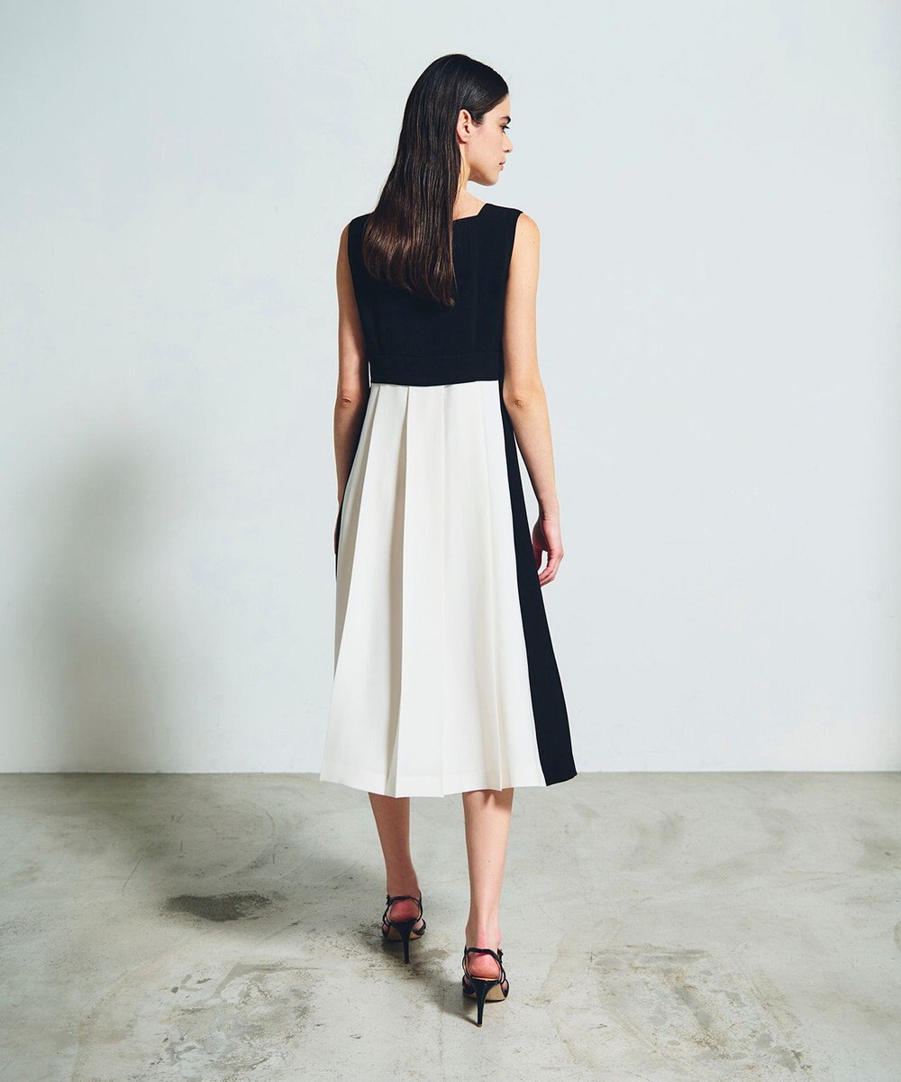 GRACE CONTINENTAL ラインバイカラードレス 