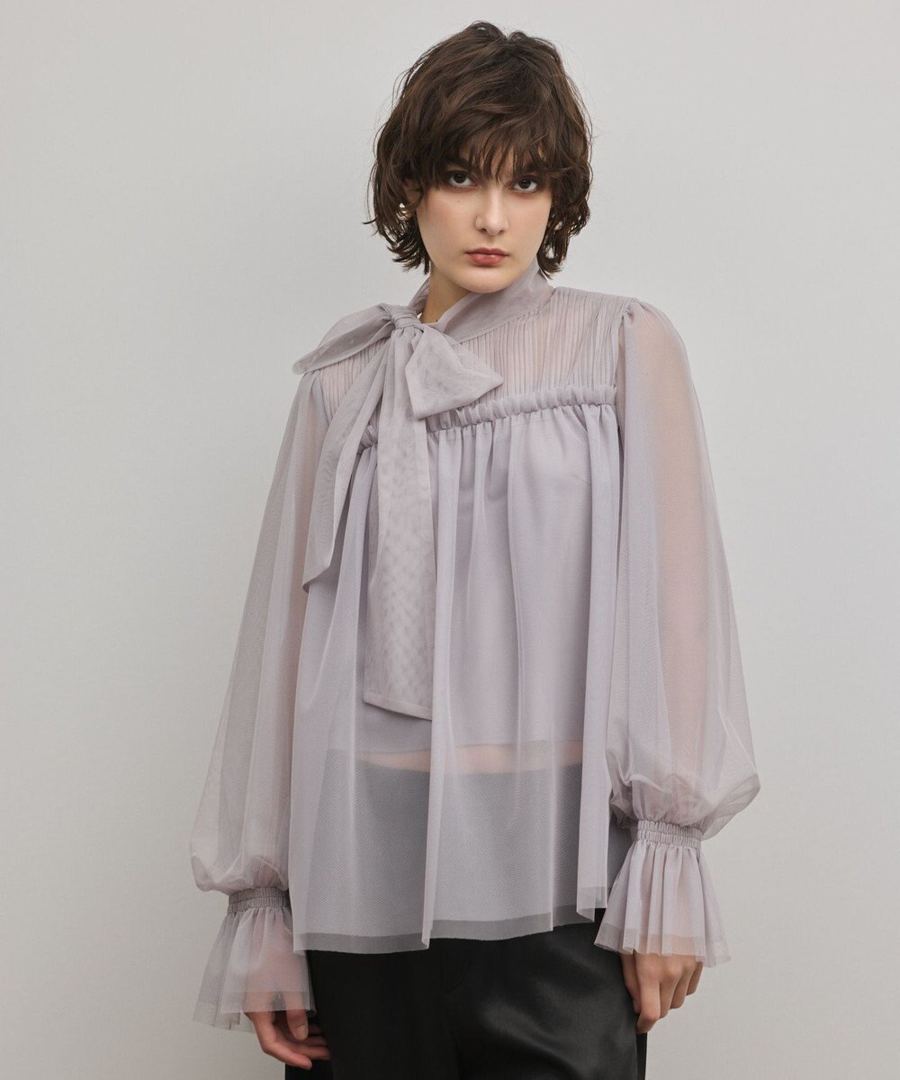 GRACE CONTINENTAL チュールタイブラウス 