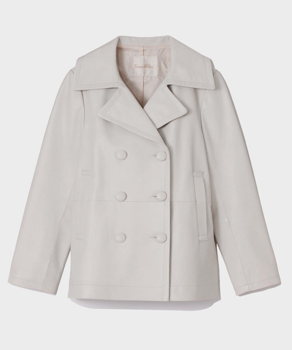 GRACE CONTINENTAL ラムレザーＰコート 