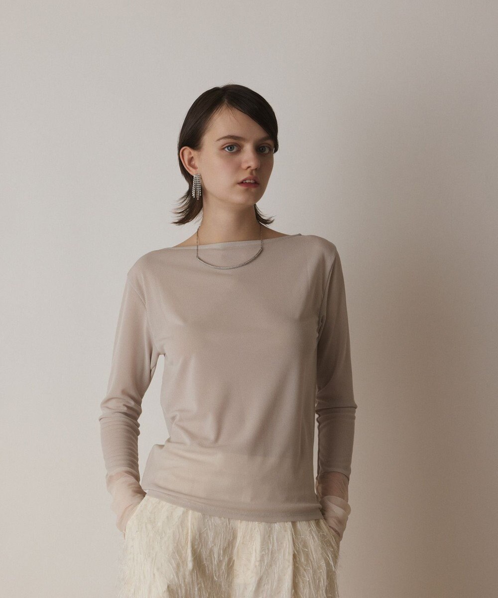 GRACE CONTINENTAL シアーアセテートカットトップ