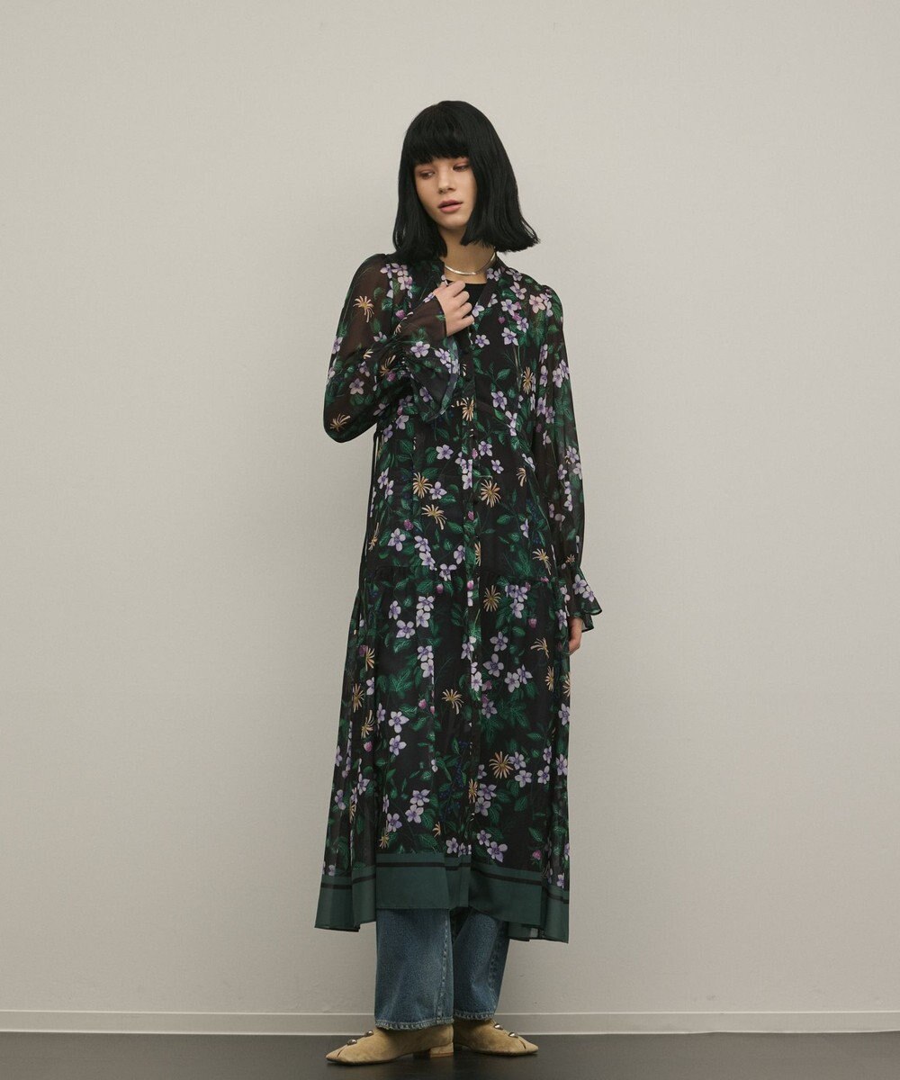 GRACE CONTINENTAL ドロストティアードフレアワンピース 