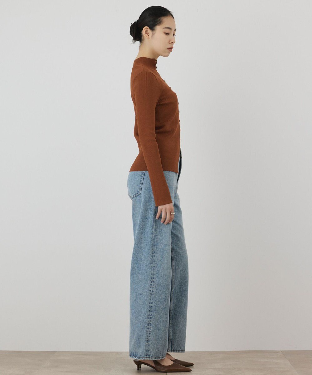 GRACE CONTINENTAL ボタンリブニットカーディガン 