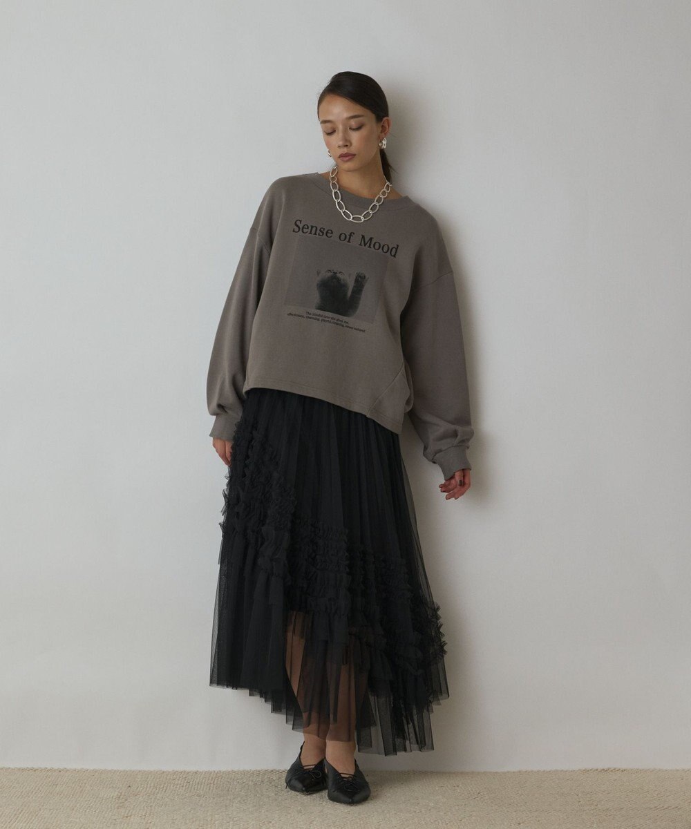 GRACE CONTINENTAL Catphoto裏毛トップ