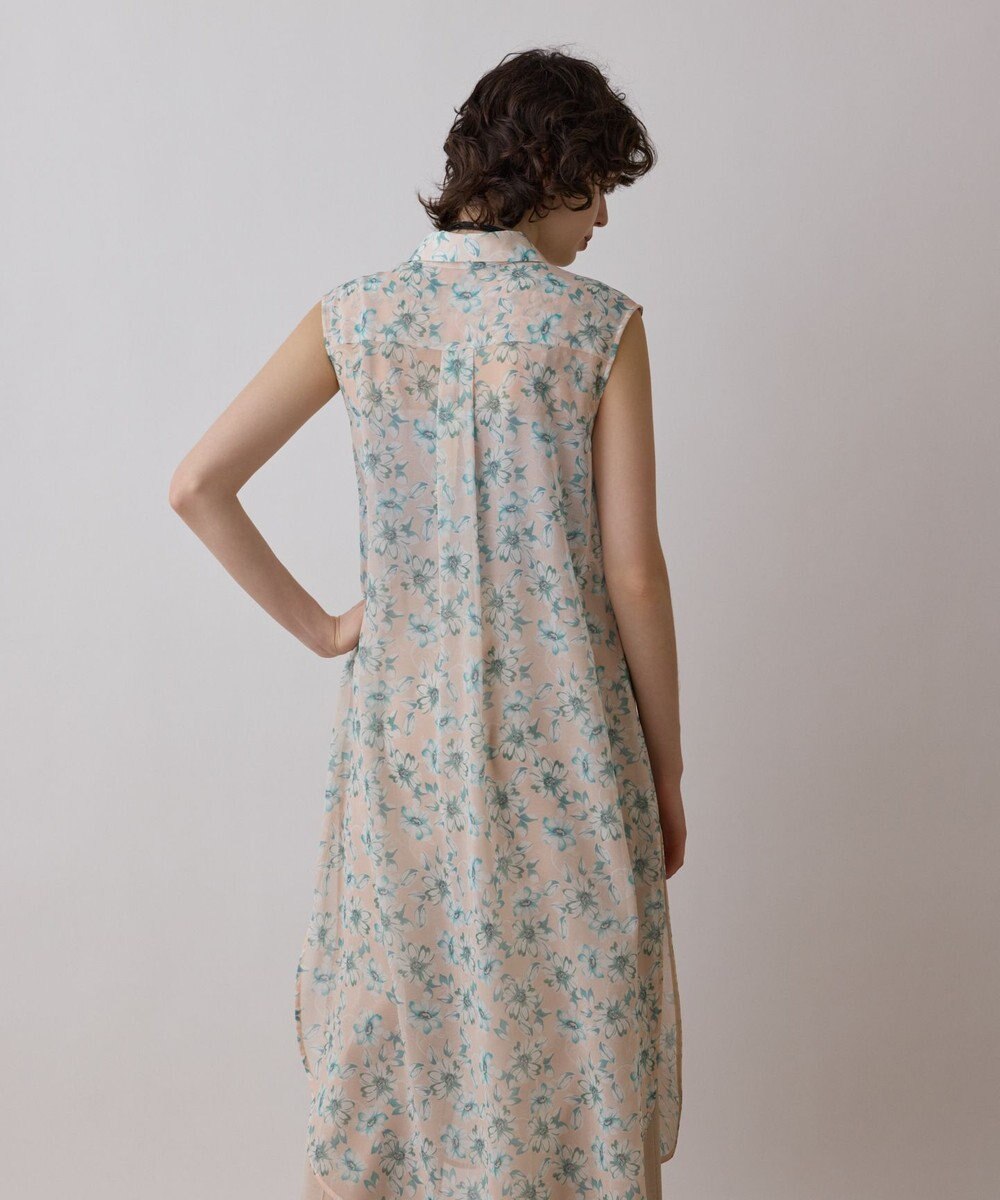 GRACE CONTINENTAL フラワーロングシャツ 