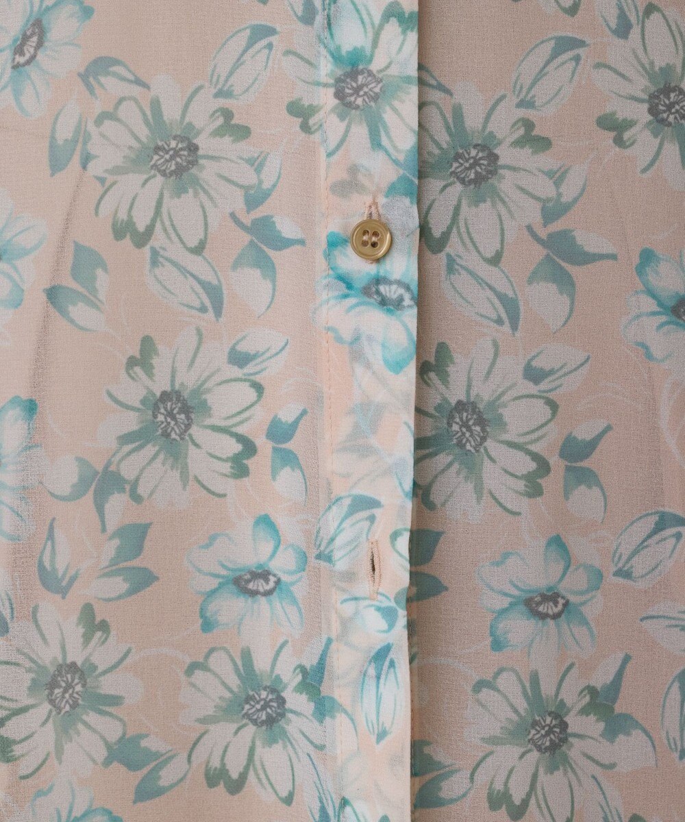 GRACE CONTINENTAL フラワーロングシャツ 