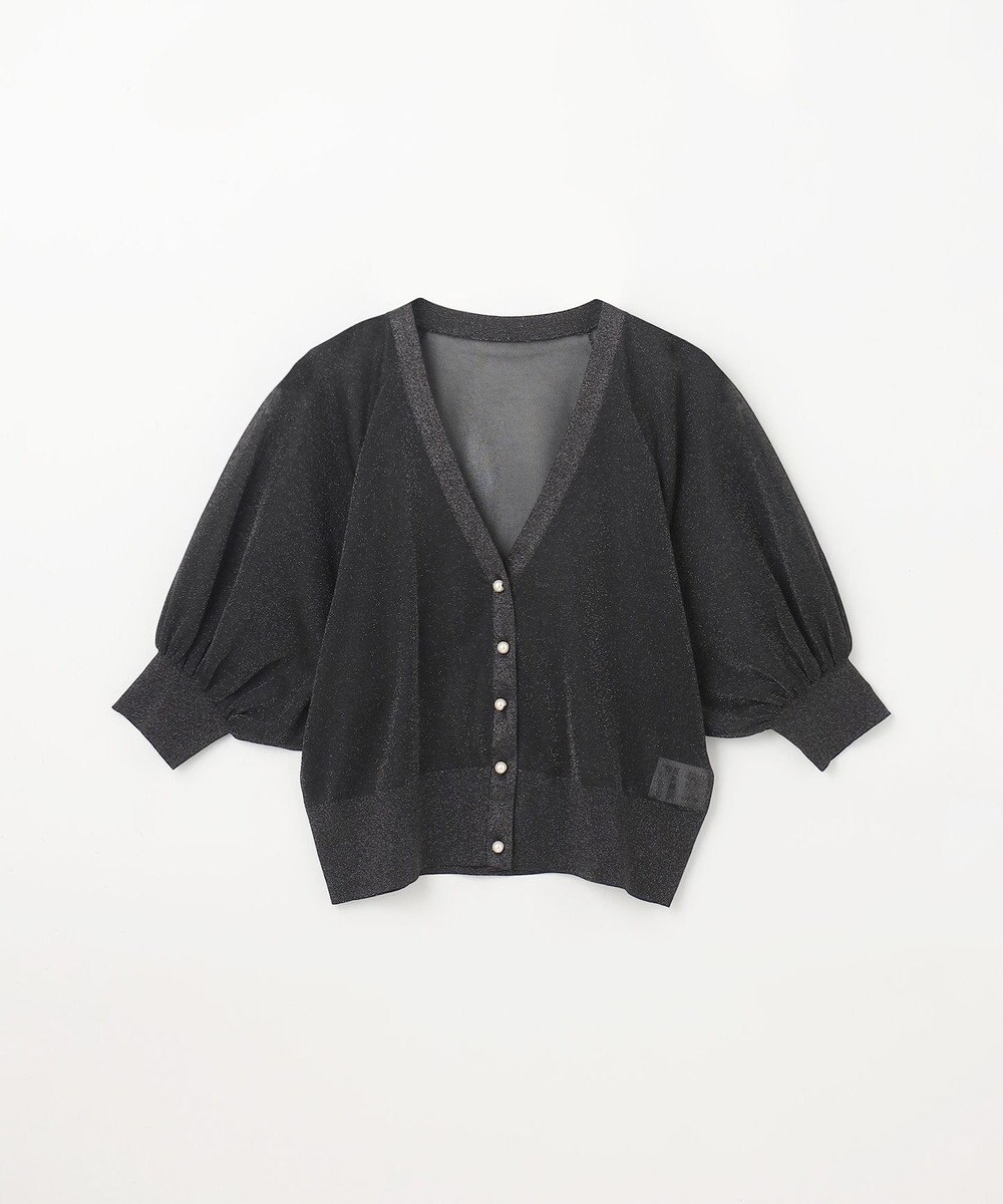 GRACE CONTINENTAL ラメシアードルマンニットカーディガン 