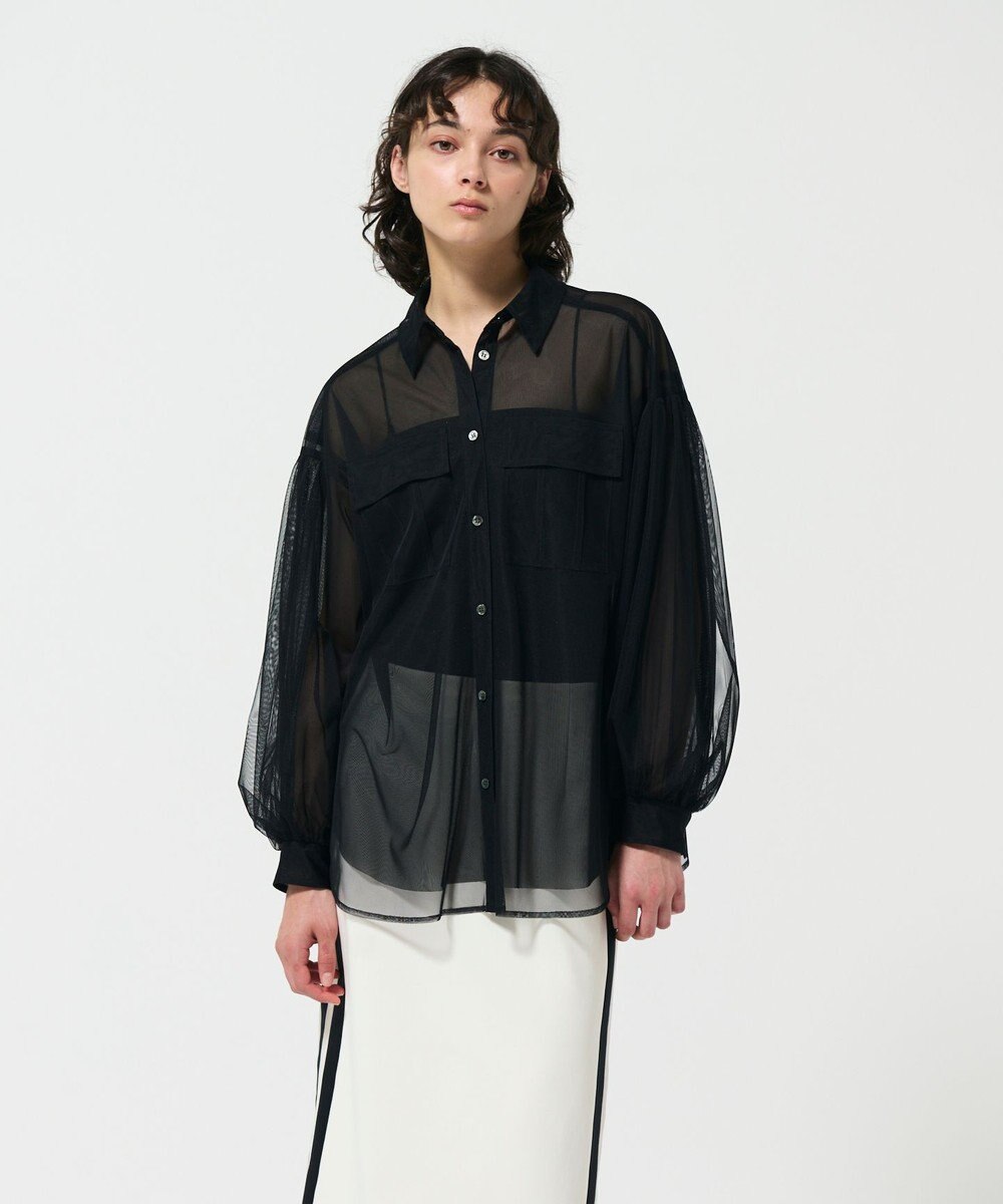 GRACE CONTINENTAL チュールレイヤードシャツ