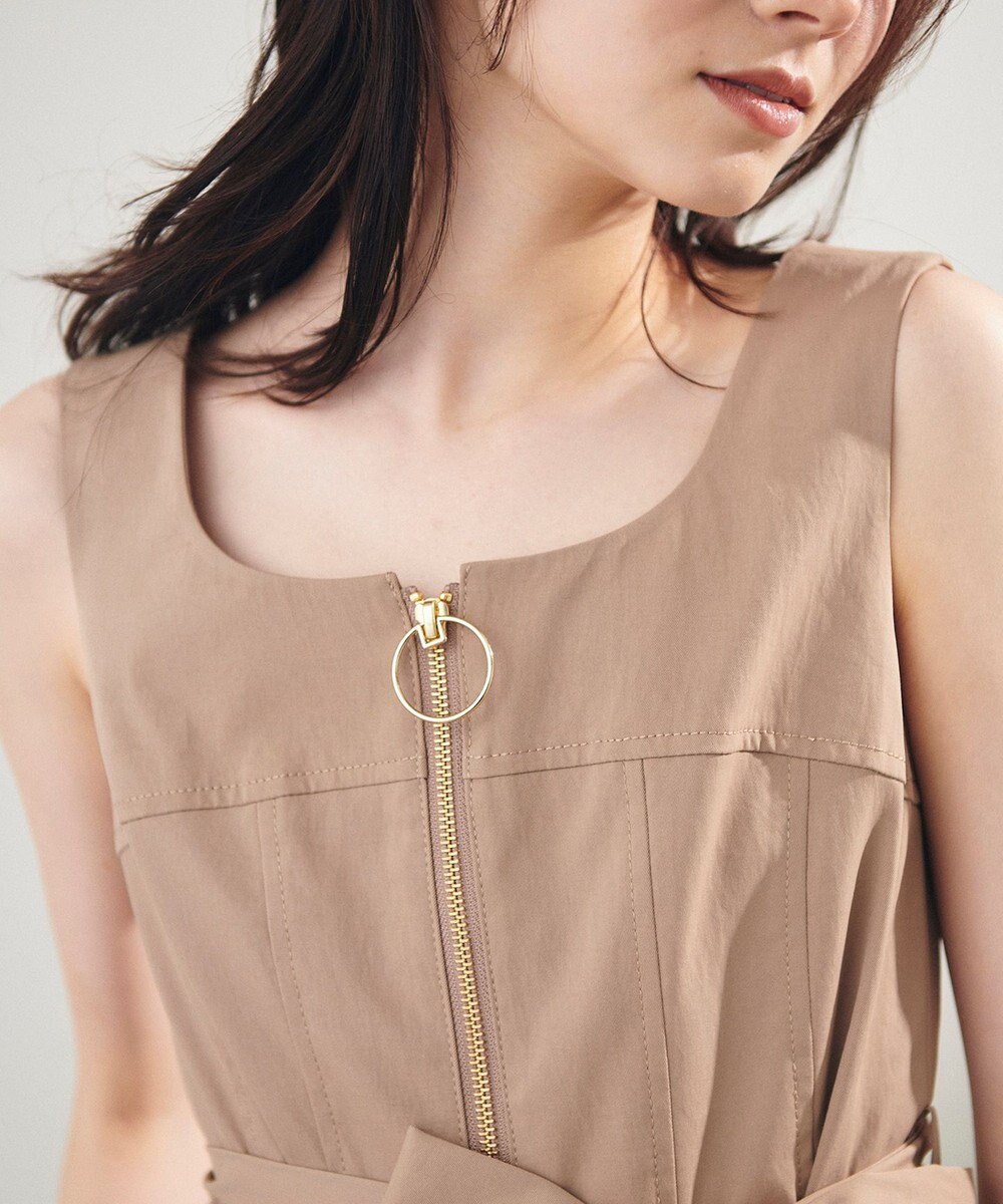 GRACE CONTINENTAL ジップディテールワンピース 