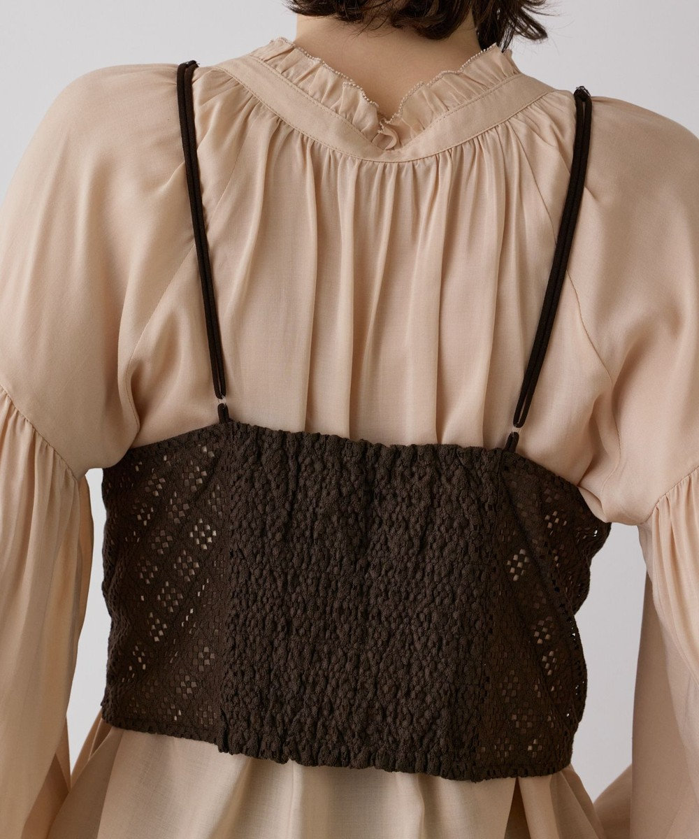 GRACE CONTINENTAL レースキャミ付カフタンブラウス