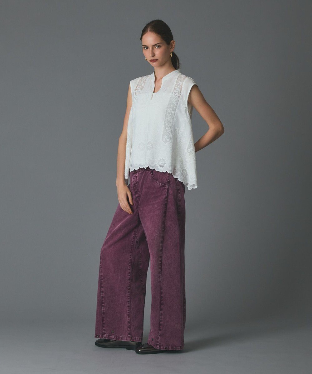 GRACE CONTINENTAL ラップ2wayデニムパンツ 
