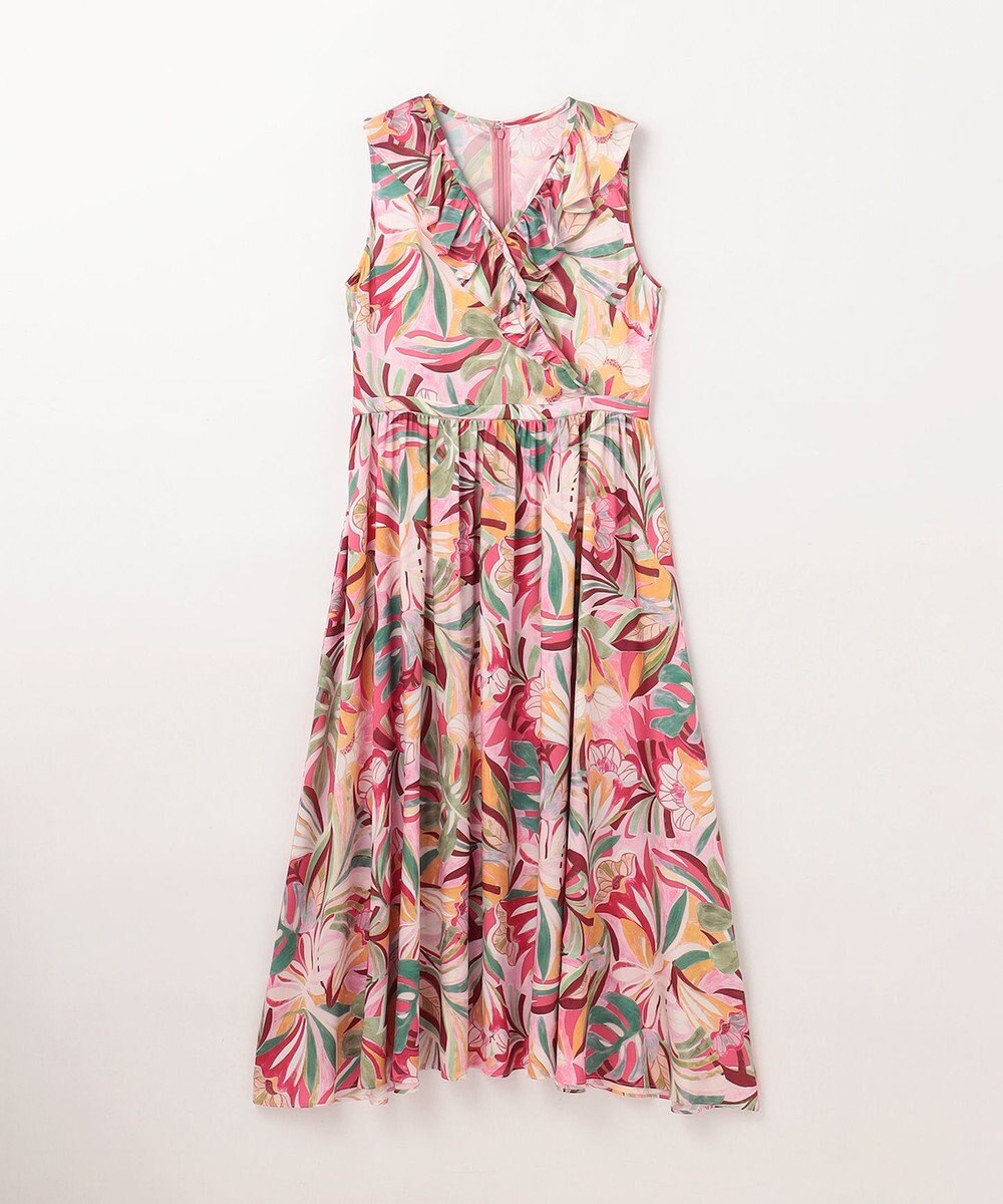 GRACE CONTINENTAL リーフプリントワンピース 