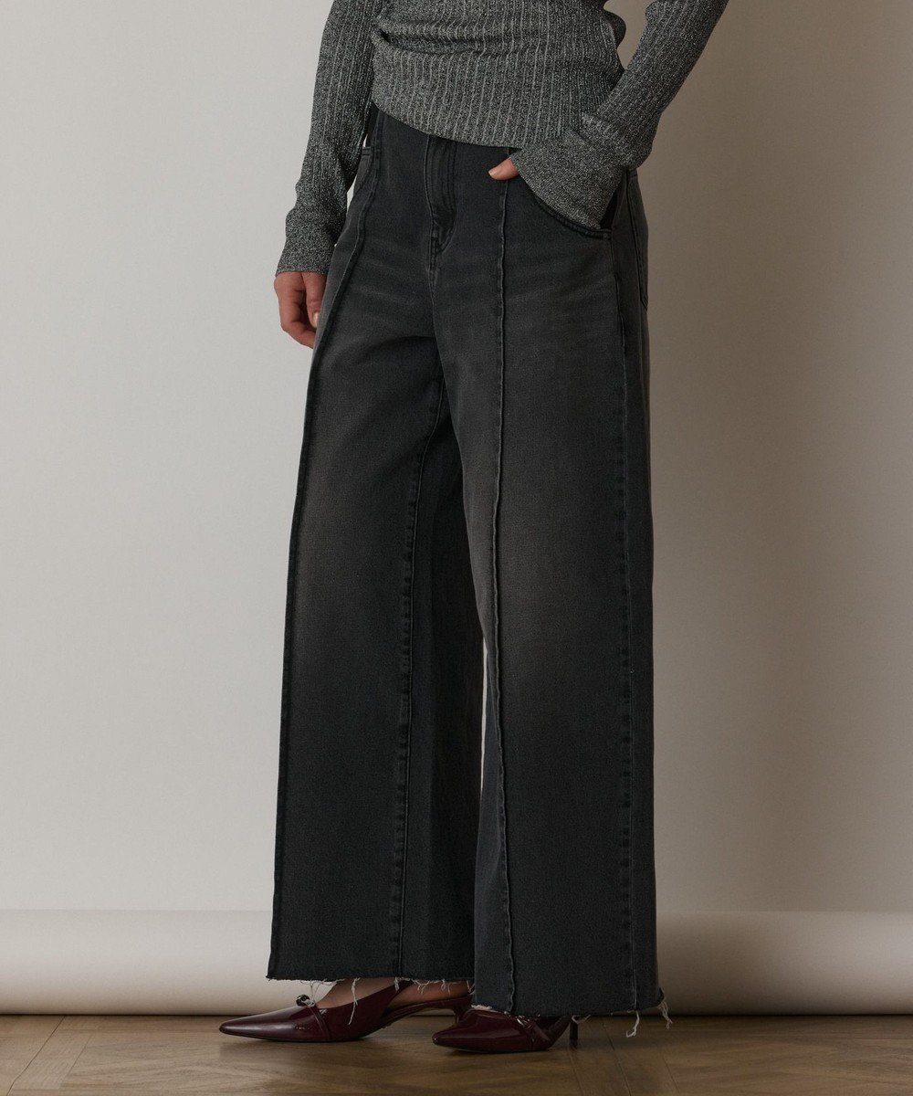 GRACE CONTINENTAL コンビデニムワイドパンツ 