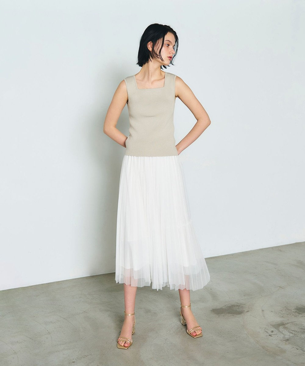 GRACE CONTINENTAL ティアードラップチュールスカート