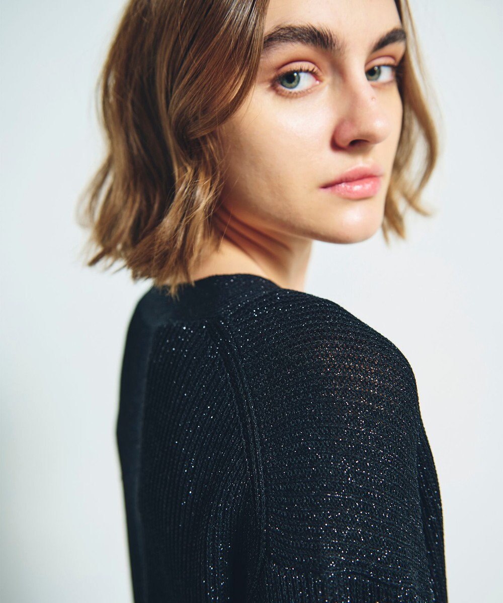 GRACE CONTINENTAL ラメニットカーディガン 