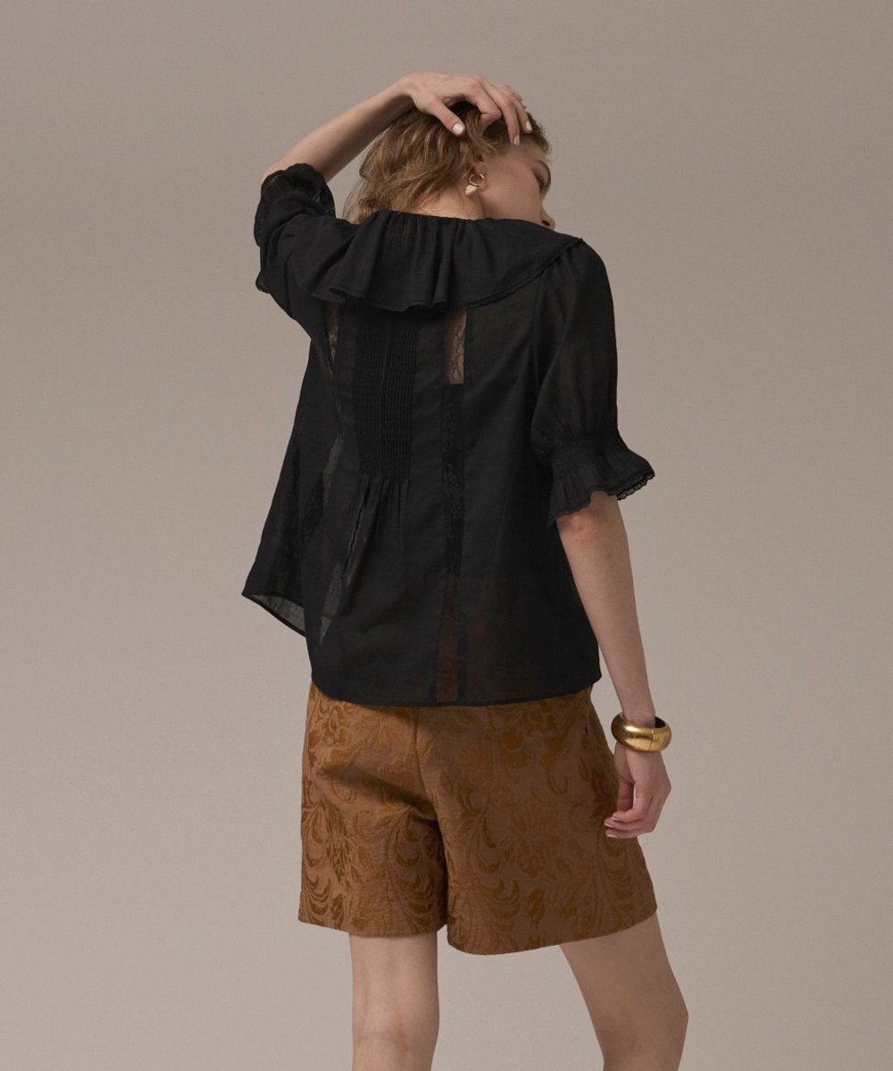 GRACE CONTINENTAL リーフジャガードショートパンツ 