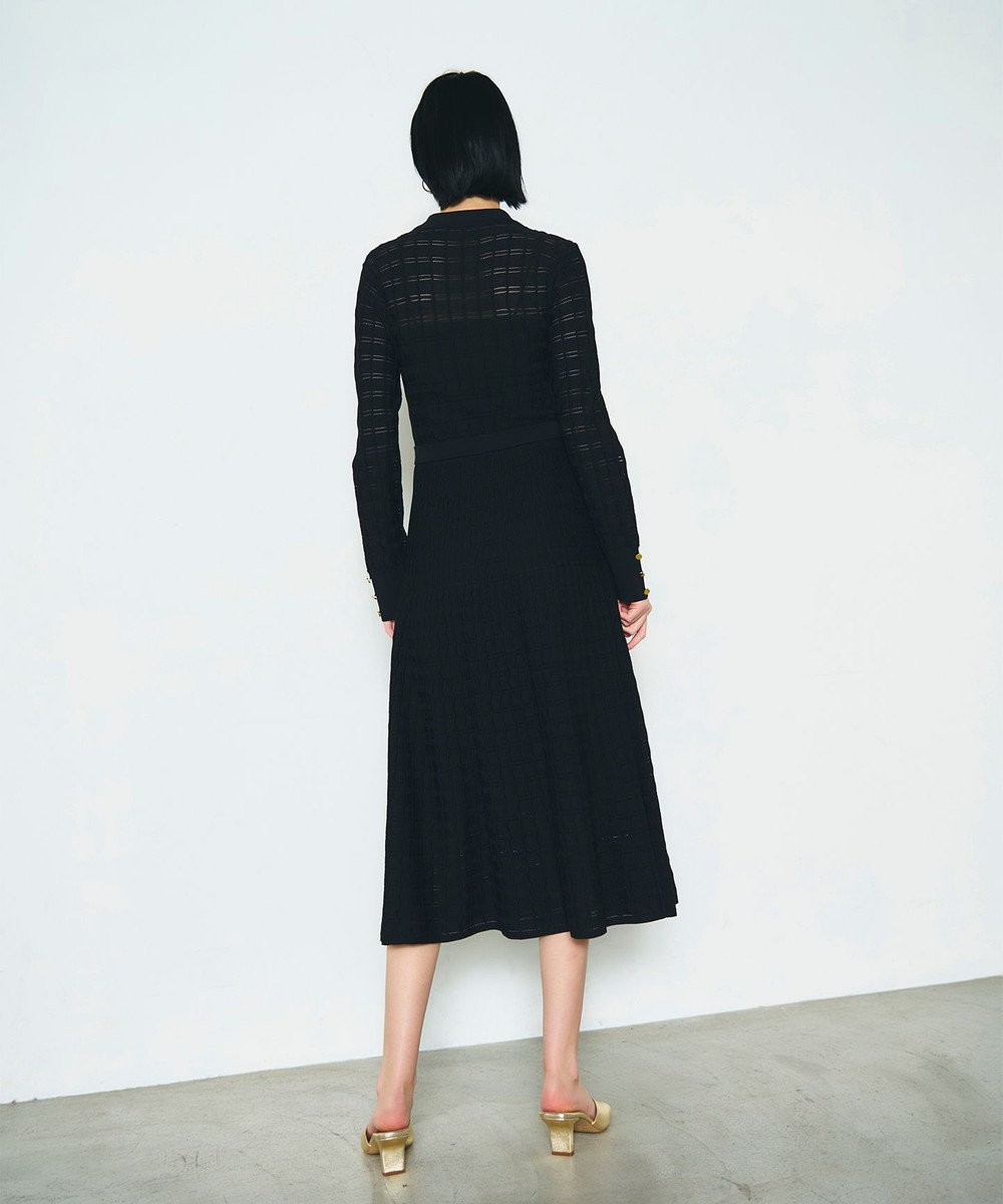 GRACE CONTINENTAL ウェーブニットワンピース