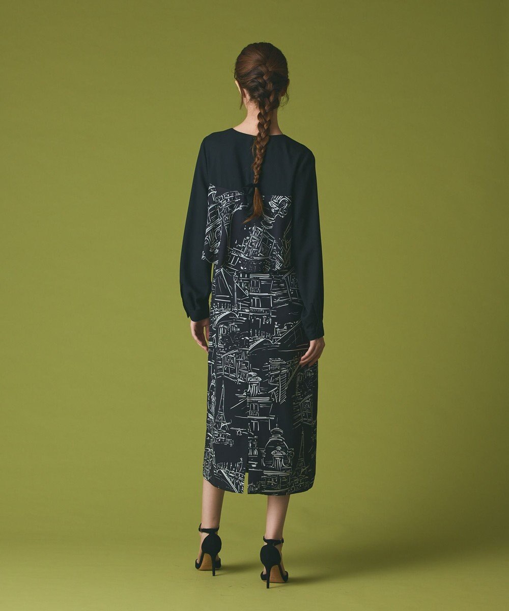 GRACE CONTINENTAL プリントコンビドレス 