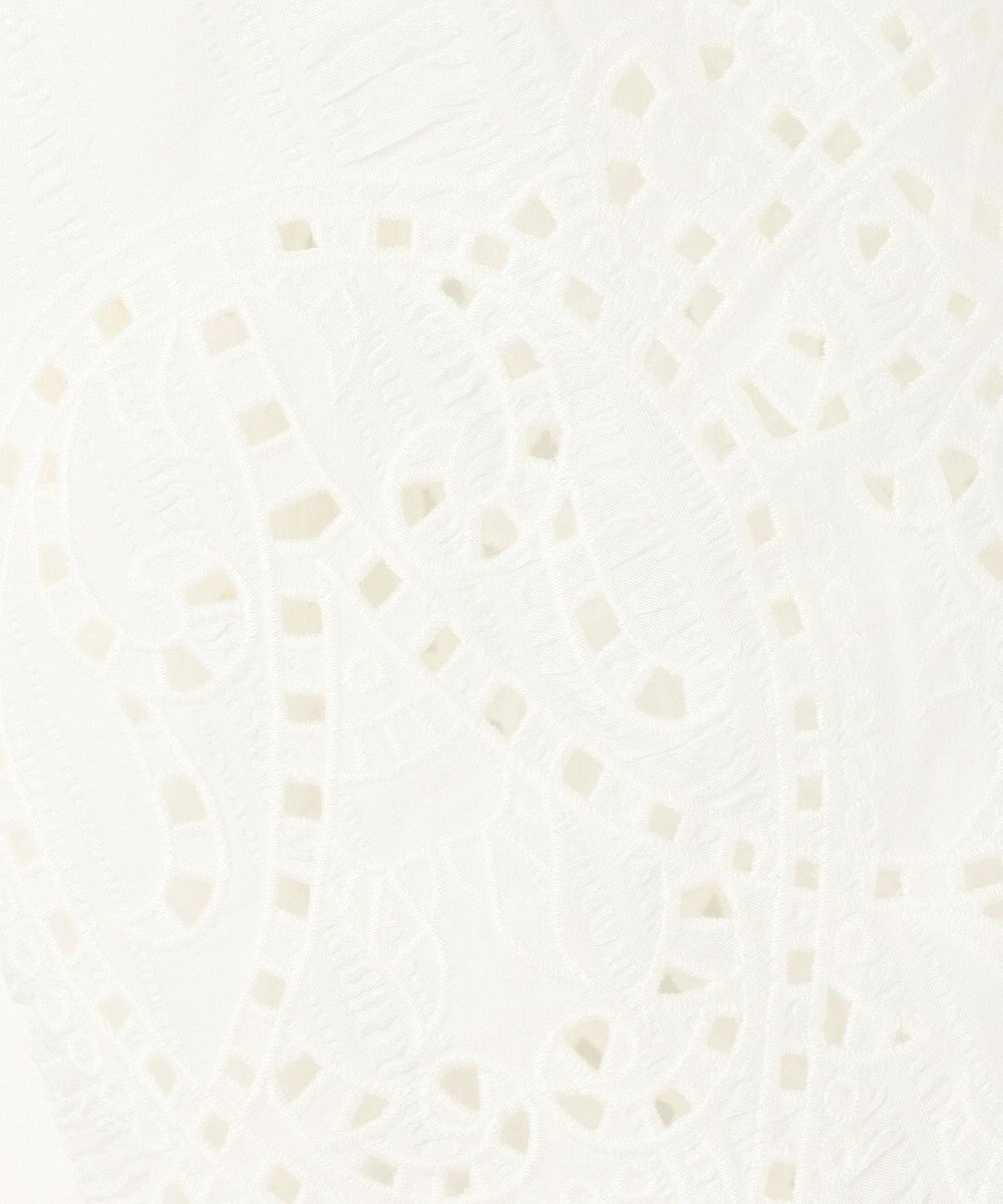 GRACE CONTINENTAL 刺繍パフスリーブニットトップ 