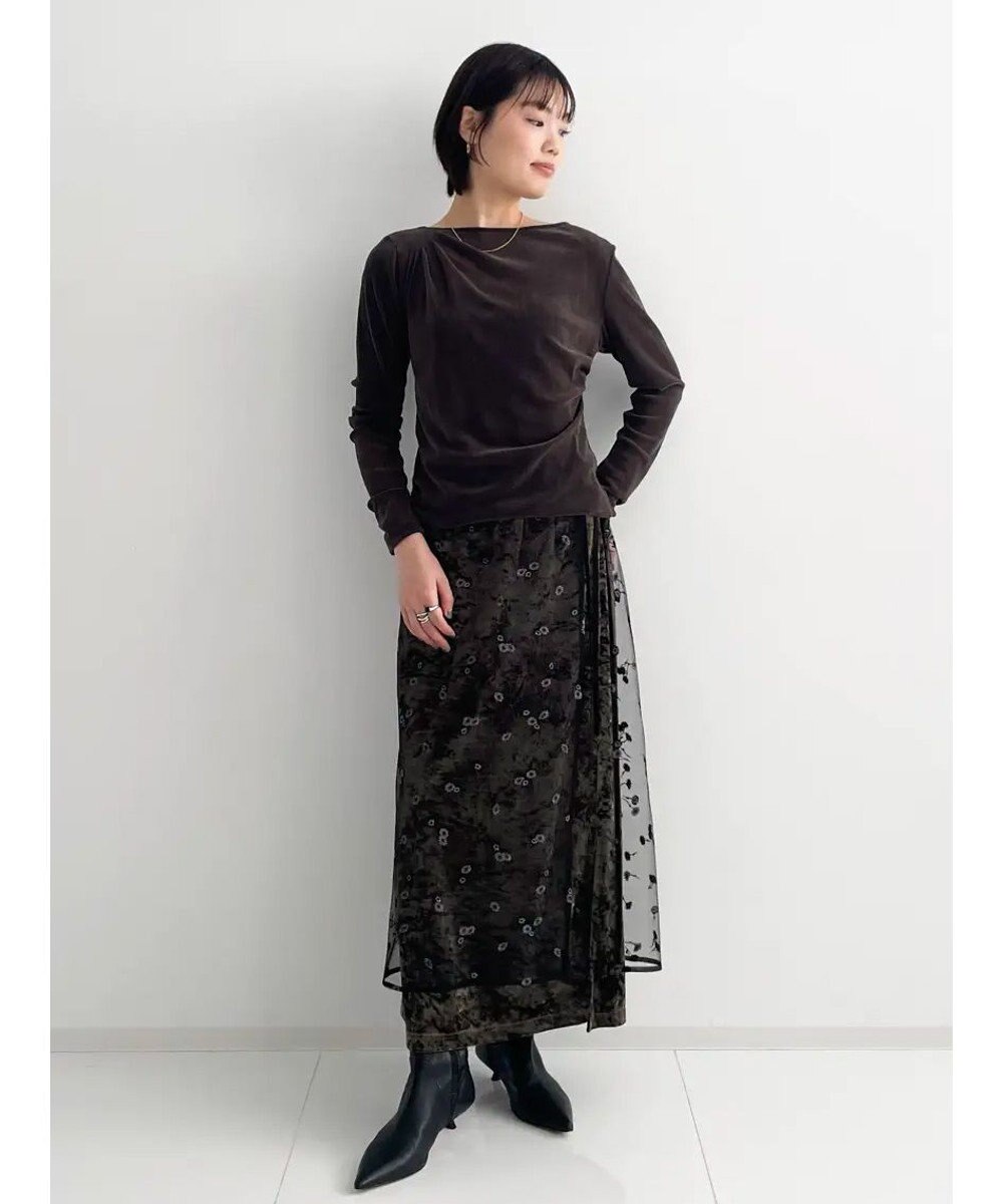 GRACE CONTINENTAL フロッキードレープトップス 