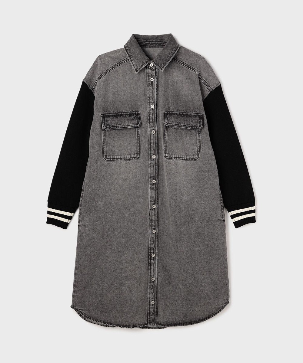 GRACE CONTINENTAL ニットスリーブデニムワンピース 