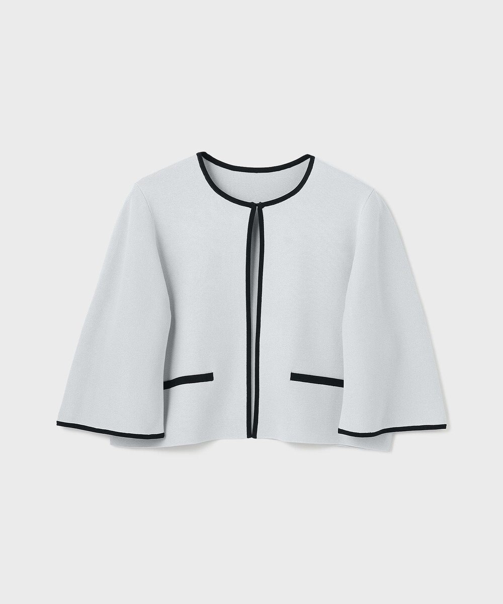 GRACE CONTINENTAL バイカラースリットニットカーディガン 