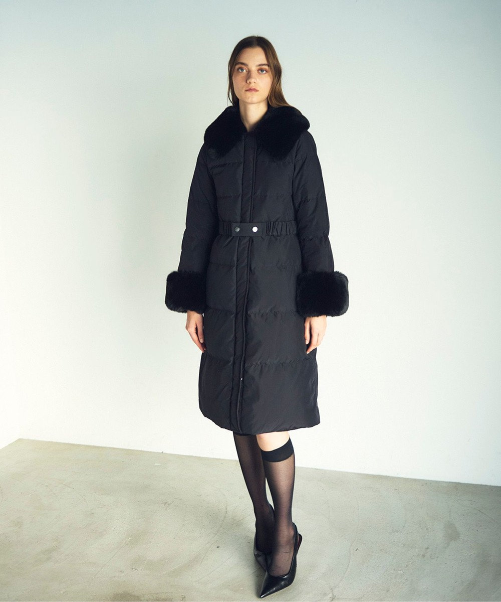 GRACE CONTINENTAL ファーパーツ付ロングダウン