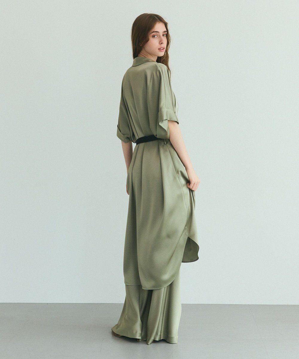 GRACE CONTINENTAL ダブルサテンシャツドレス