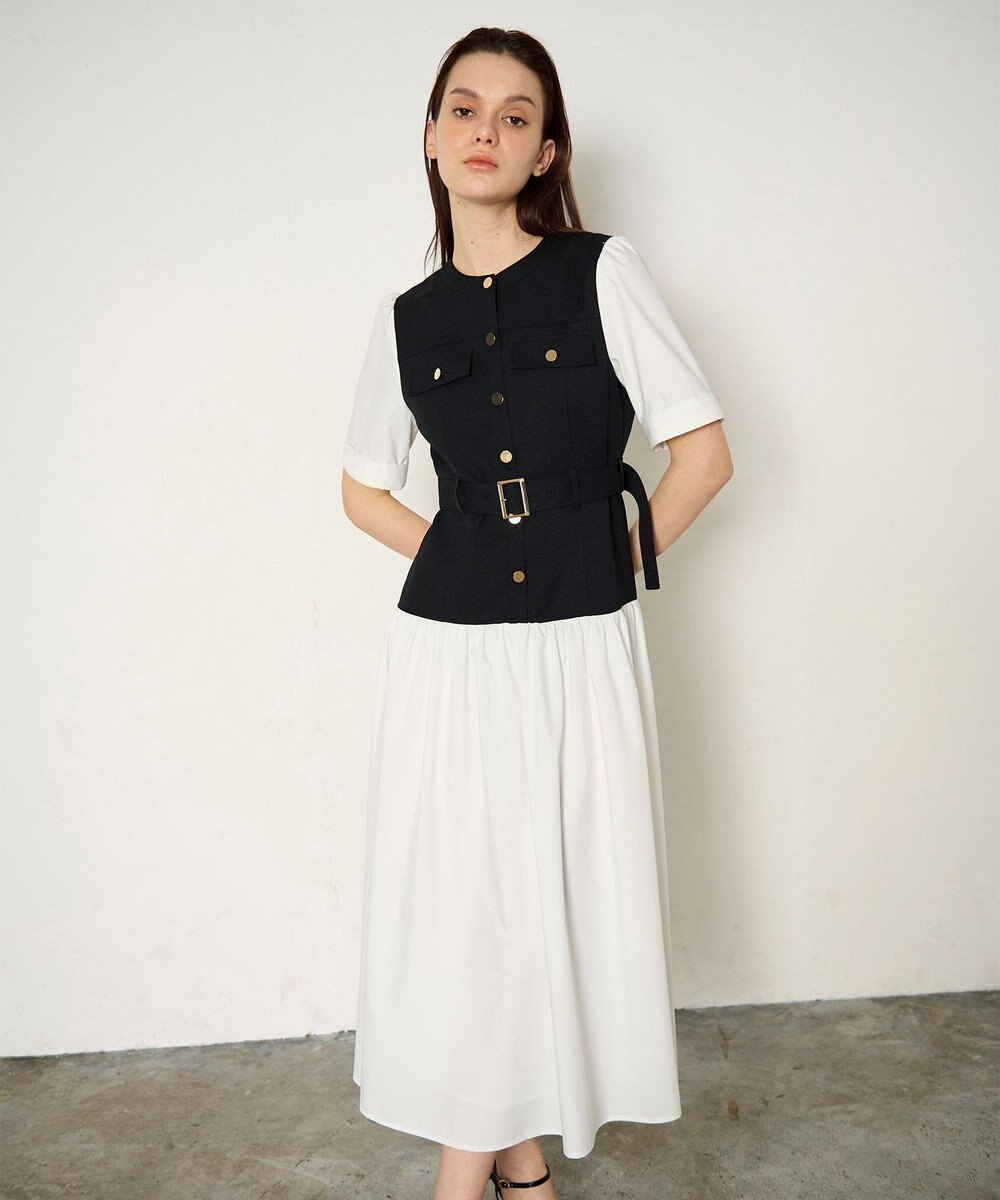 GRACE CONTINENTAL レイヤードコンビワンピース 