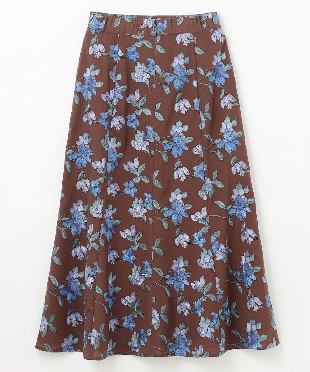 GRACE CONTINENTAL フラワー刺繍フレアスカート 