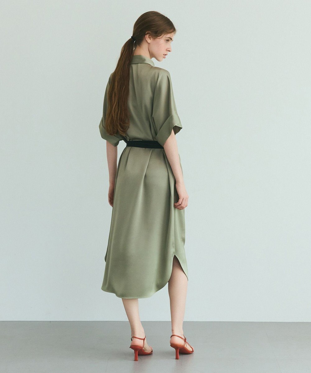 GRACE CONTINENTAL ダブルサテンシャツドレス