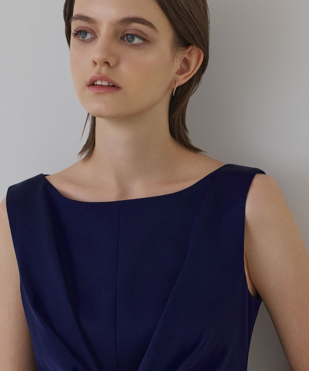 GRACE CONTINENTAL サテンクロスドレープワンピース 