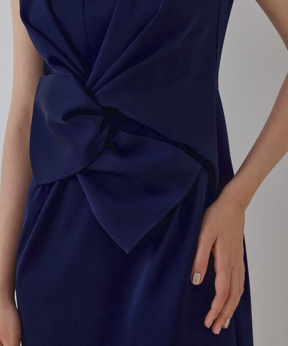 GRACE CONTINENTAL サテンクロスドレープワンピース 