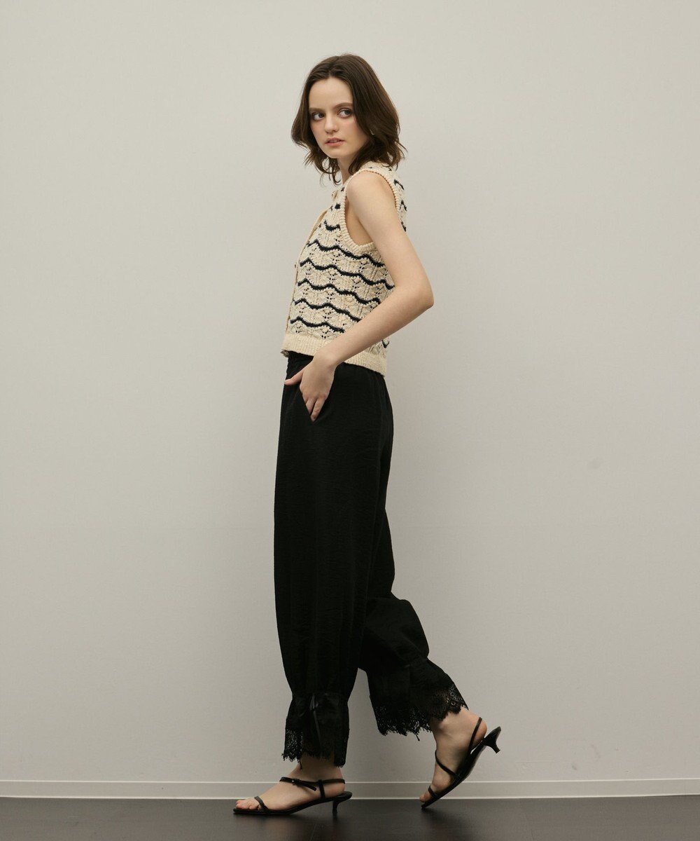 GRACE CONTINENTAL クロシェライクニットジレ 
