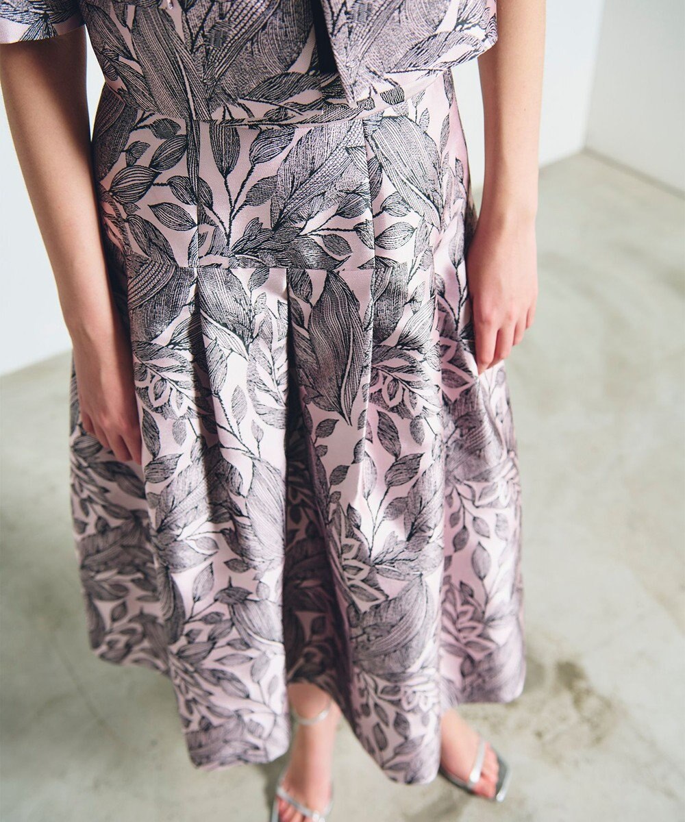 GRACE CONTINENTAL ボタニカルジャガードスカート 