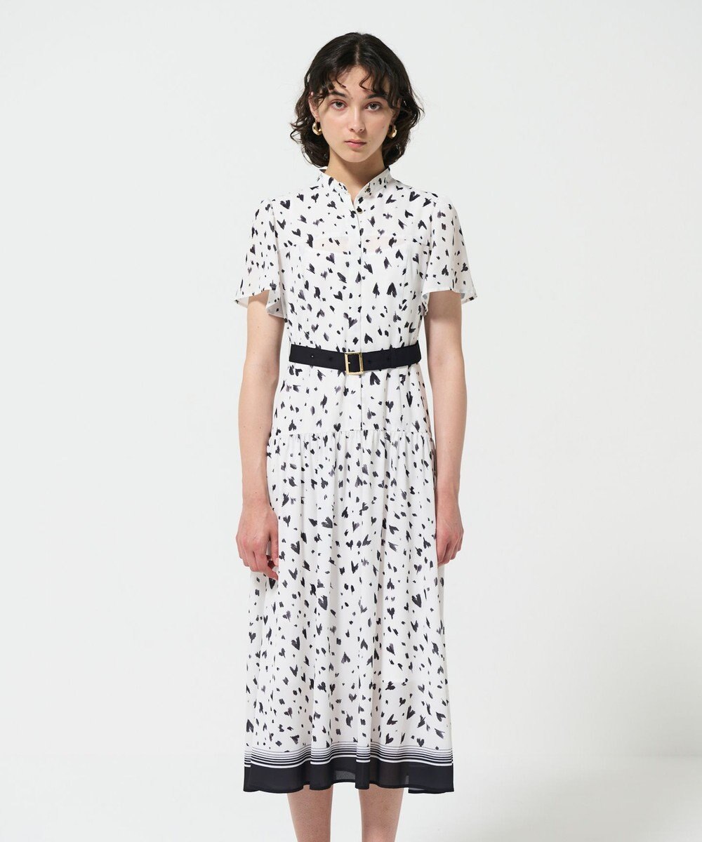 GRACE CONTINENTAL ハートレオパードプリントワンピース 