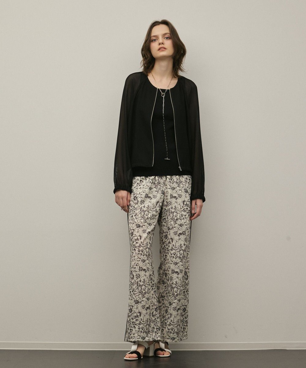 GRACE CONTINENTAL ノーカラーカラミブルゾン 