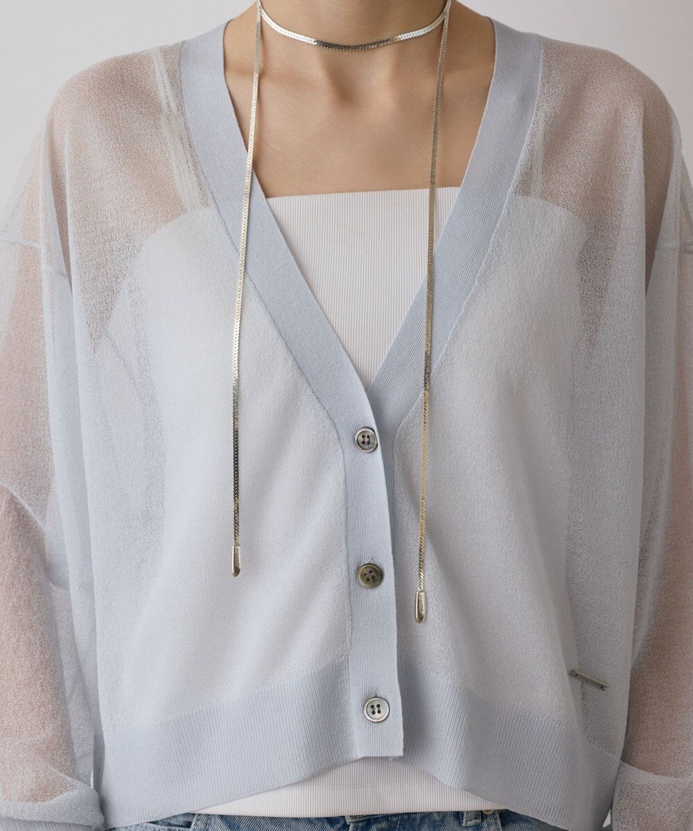 GRACE CONTINENTAL シアージョーゼットカーディガン 