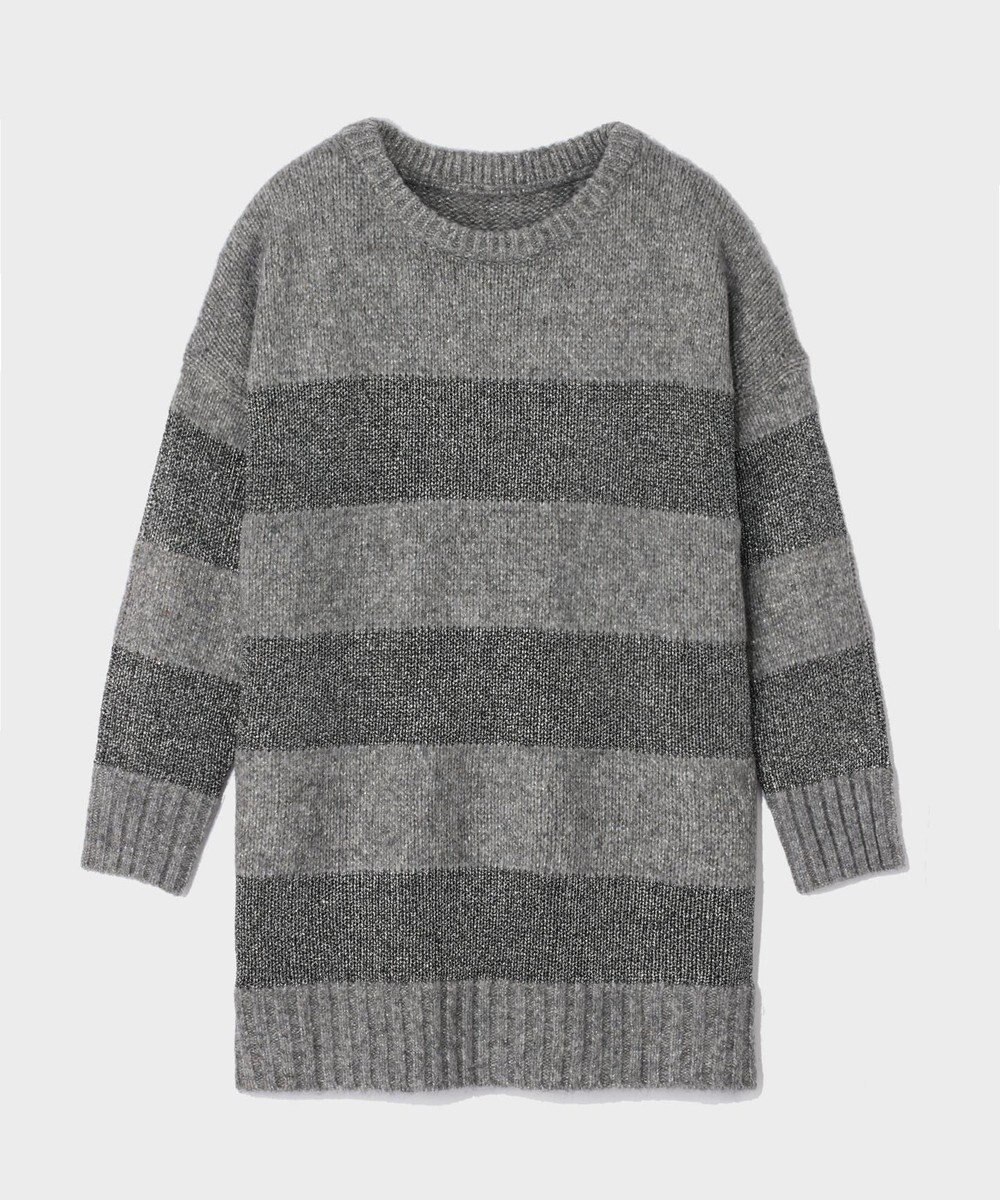 GRACE CONTINENTAL ラメボーダーニットトップ