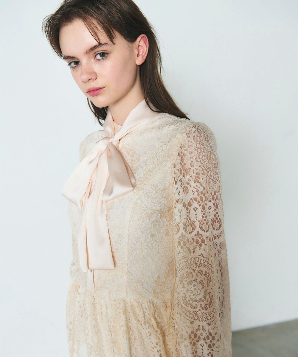 GRACE CONTINENTAL レースボウタイワンピース 