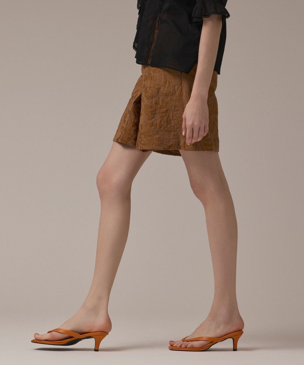 GRACE CONTINENTAL リーフジャガードショートパンツ 