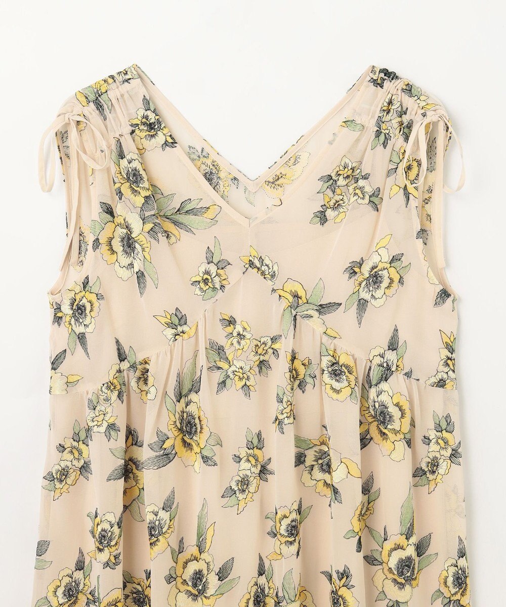 GRACE CONTINENTAL エスニックフラワー刺繍ワンピース 