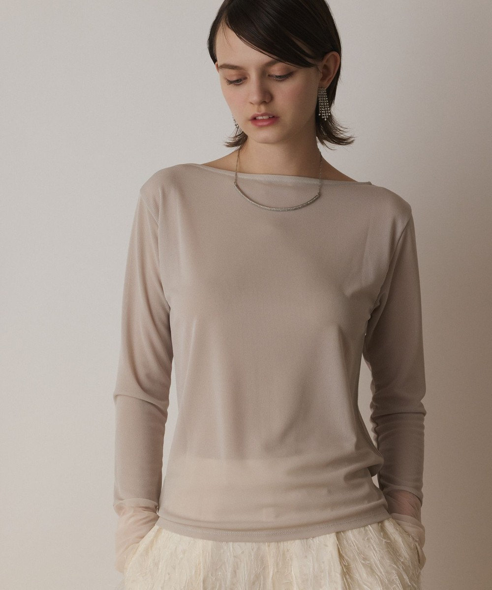 GRACE CONTINENTAL シアーアセテートカットトップ