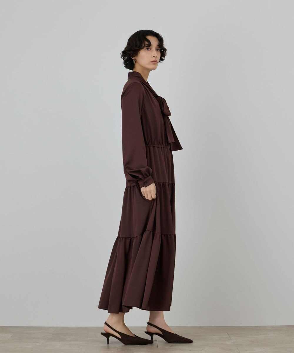 GRACE CONTINENTAL ボウタイティアードワンピース 