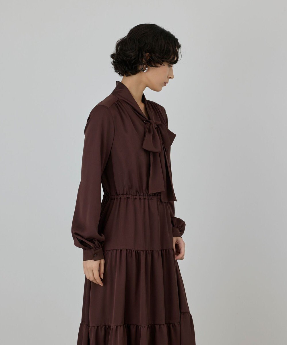 GRACE CONTINENTAL ボウタイティアードワンピース 