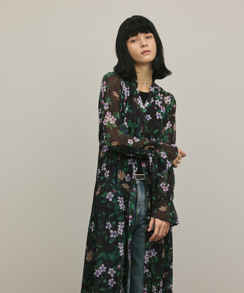 GRACE CONTINENTAL ドロストティアードフレアワンピース 