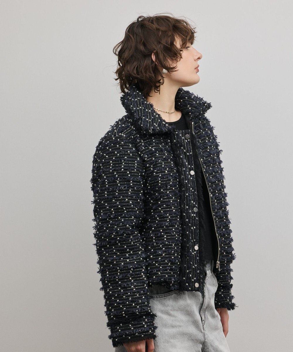 GRACE CONTINENTAL ツイードダウンジャケット 