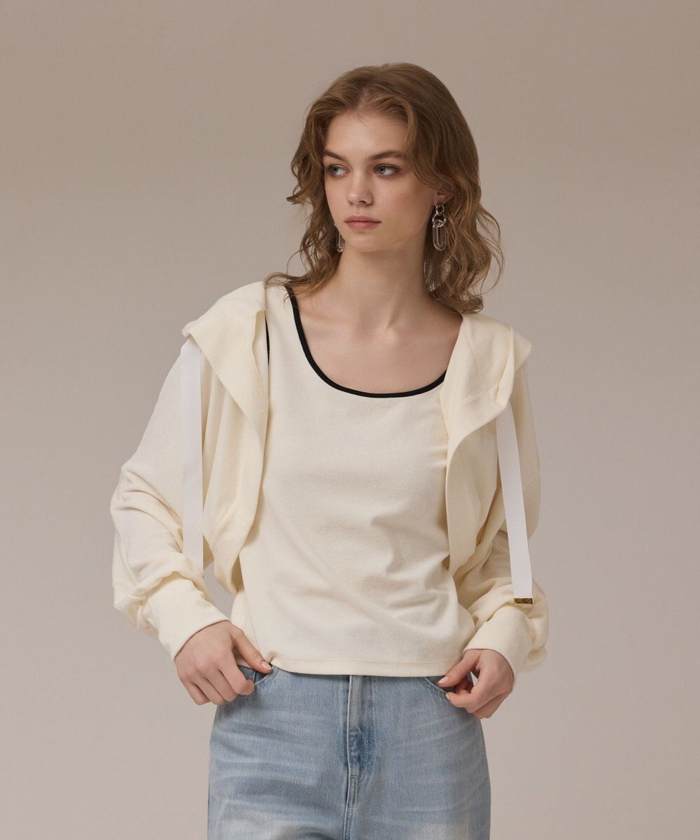 GRACE CONTINENTAL ルーズパーカーsetトップ 