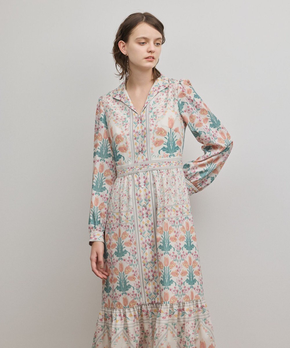 GRACE CONTINENTAL フラワーパターンプリントワンピース 