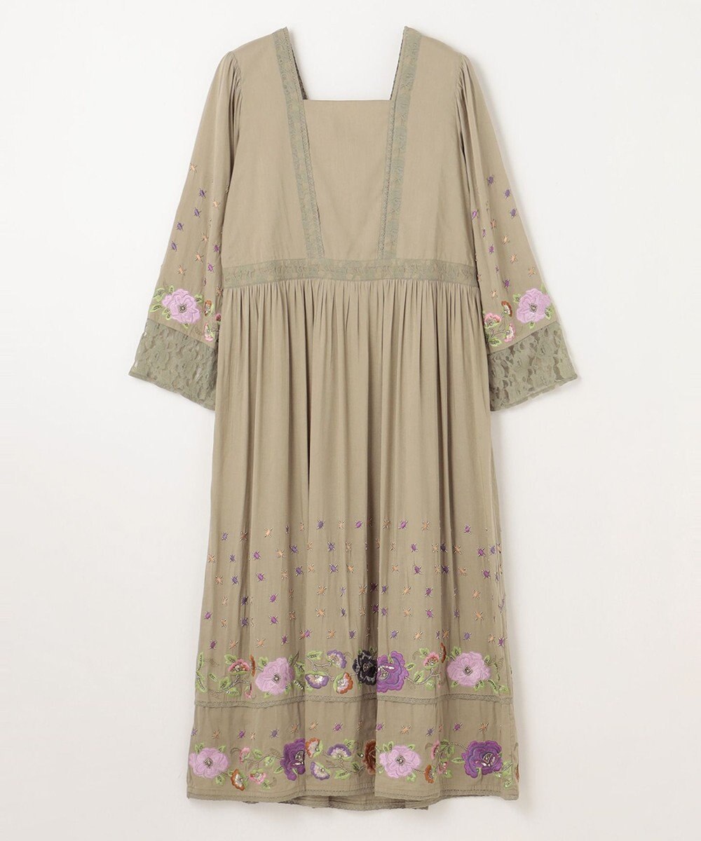 GRACE CONTINENTAL フラワー刺繍エスニックワンピース 